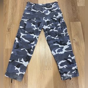 Camo Pants blue Navy Marine 35-39 waist adjustable